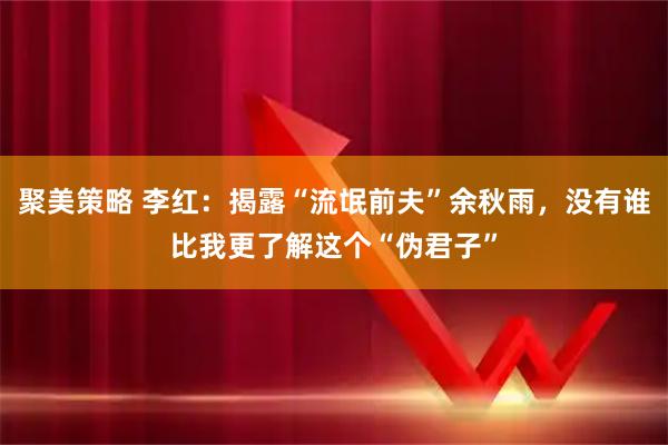 聚美策略 李红：揭露“流氓前夫”余秋雨，没有谁比我更了解这个“伪君子”